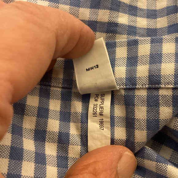 Custom Fit Ralph Lauren Mens blue and white check button down shirt size XL - Picture 6 of 11